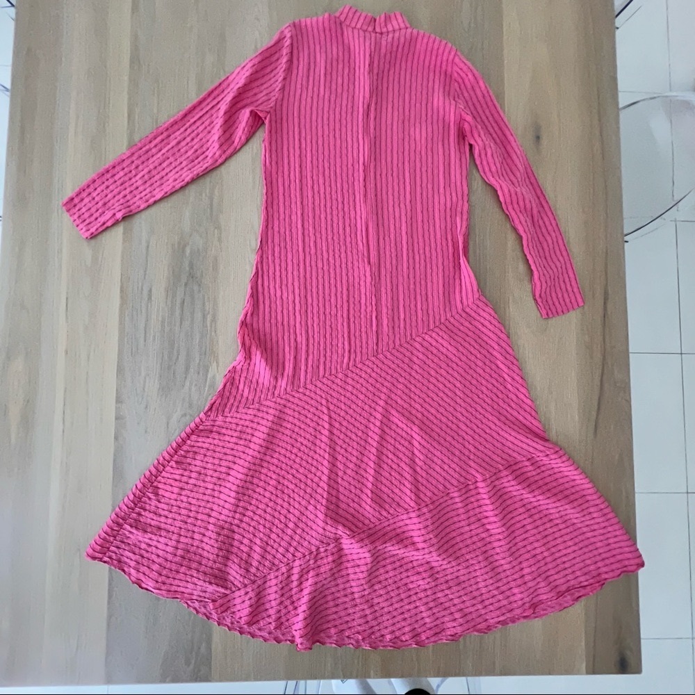 Ganni Seersucker Silk Blend Dress